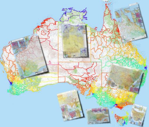 Standard Australian Postcode Map Compilation - All States and ...